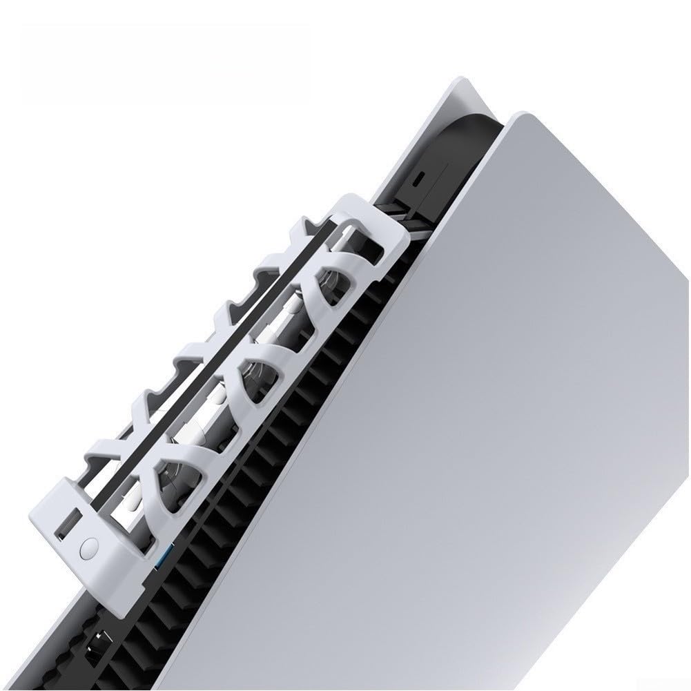 Ventilateur de refroidissement pour PS5, dissipation efficace de la chaleur, refroidisseur de console ABS pour PlayStation 5 avec fonctionnement silencieux (blanc)