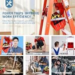KVI Sac d'outils d'échelle pliante, Fit A Frame Stepladder, Pas besoin répété montée vers le haut, grande capacité