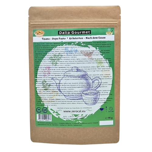 Dalia Gourmet | Infusion de Fruits et Tisane en vrac | Qualité Premium | Sans gluten | Sans lactose | Vegan (Après Repas - 90g) Dalia Gourmet | Infusion de Fruits et Tisane en vrac | Qualité Premium | Sans gluten | Sans lactose | Vegan (Après Repas - 90g)