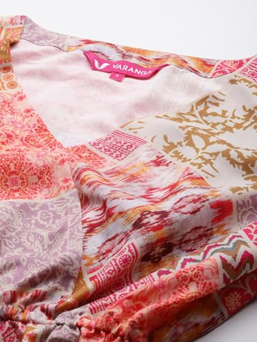 Image of Varanga Women Lavender Floral Printed Cotton Co-Ords