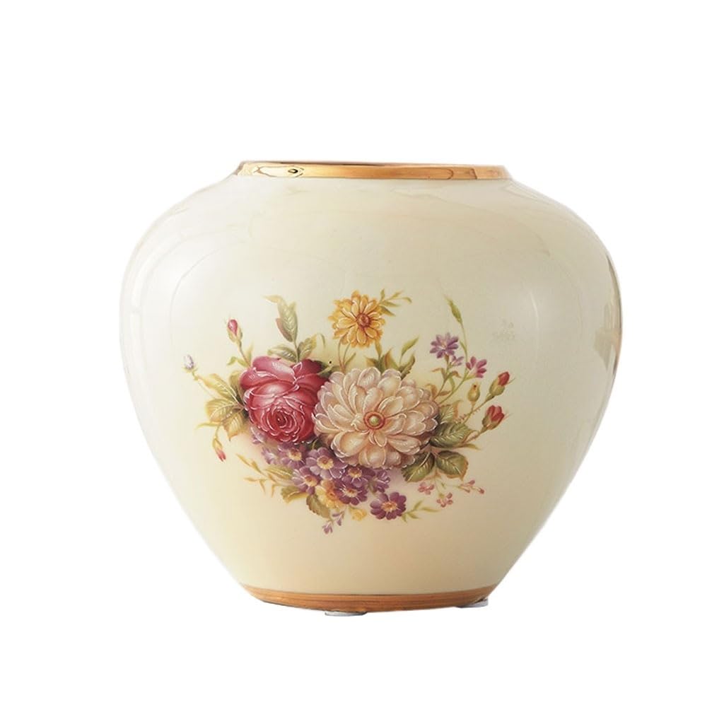 Centerpiece Vases Ceramic Vase Living Room Decoration Flower Arrangement Dried Retro Bedroom TV Cabinet Home Desktop