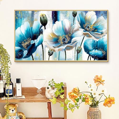 YALKIN 5D Diamond Painting Kits for Adults, Flowers Diamond Art Kits Full Drill Diamond Painting Kit for Adult Beginners, DIY Crystal Picture Art for Home Wall Decor 40x70cm/15.7x27.6in by YALKIN - Used condition - Image 3
