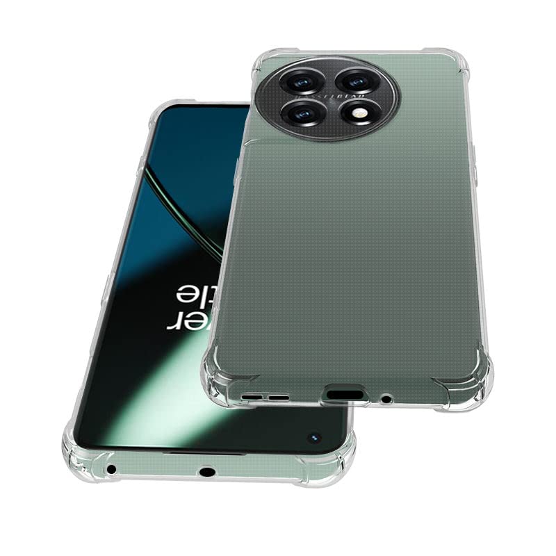 Image of for Oneplus 11R 5G Case,Oneplus 11R 5G Phone Case Clear Transparent Reinforced Corners TPU Shock-Absorption Flexible Cell Phone Cover for Oneplus 11R 5G - Transparent