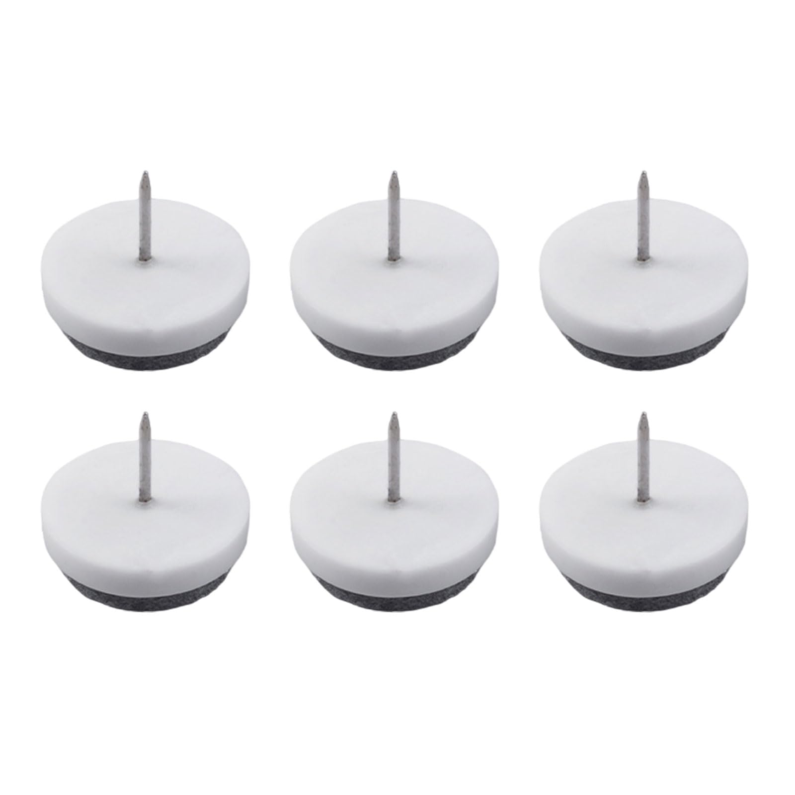 200Pcs Furniture Felt Feet Pad Heavy Duty Nails-on Slider Glides Pad Chair Leg Floor Protectors Round Furniture Wood Floor Protector Nails Thickened Chair Leg