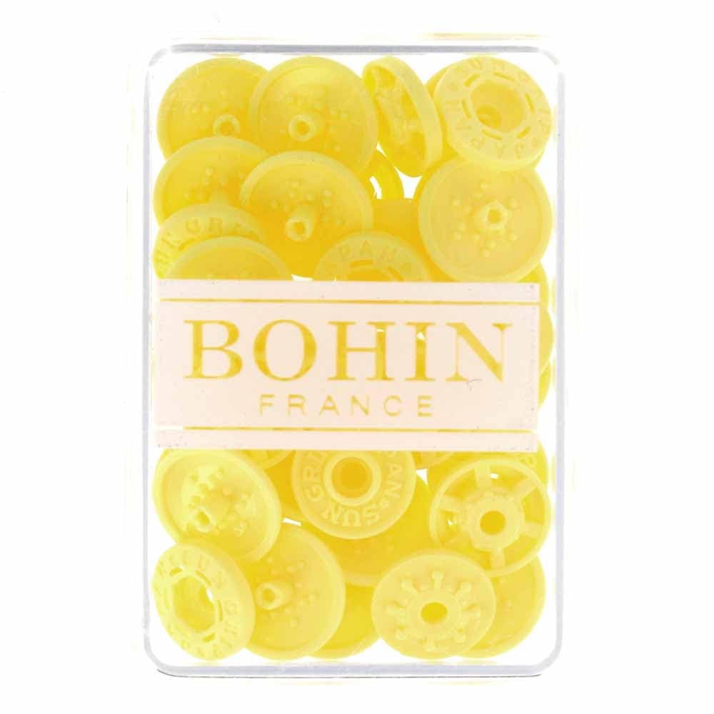 Bohin Snap Fasteners, Yellow, 13mm