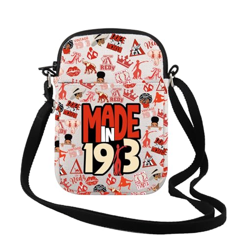 TSOTMO Sorority Crossbody Bag Made In Sorority Sister Black Greek Paraphernalia Gift for Women