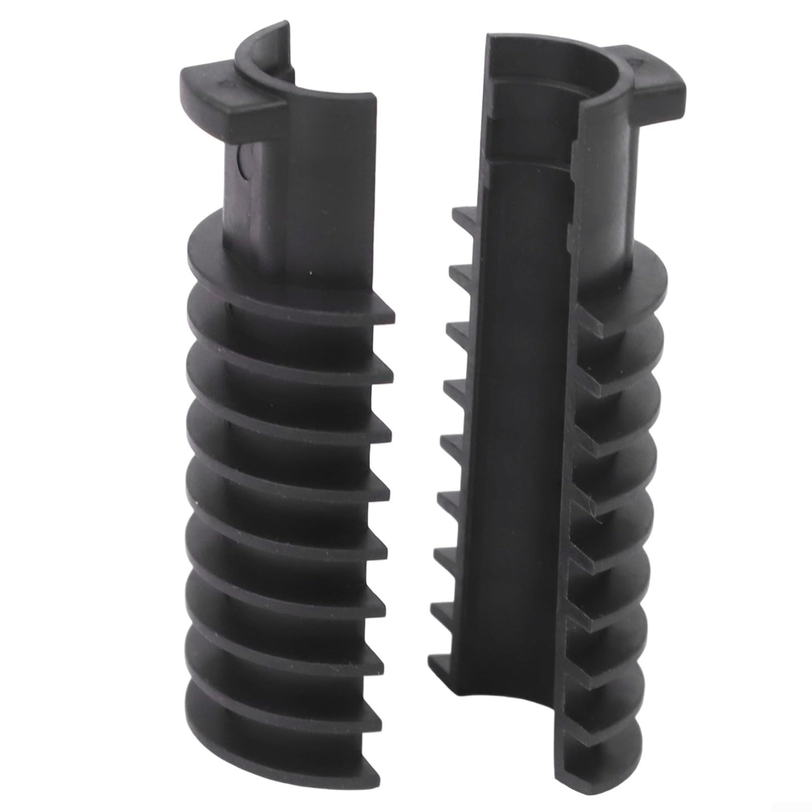 Fahrrad Sattelstütze Interne Batterie Halterung für Di2 Fahrrad 27.2/31.6mm TPE Sattelstütze Akku Halter mit 9-Klingen Design für Erhöhte Reibung Schwarz 2 Stück(Large) Auto & Motorrad