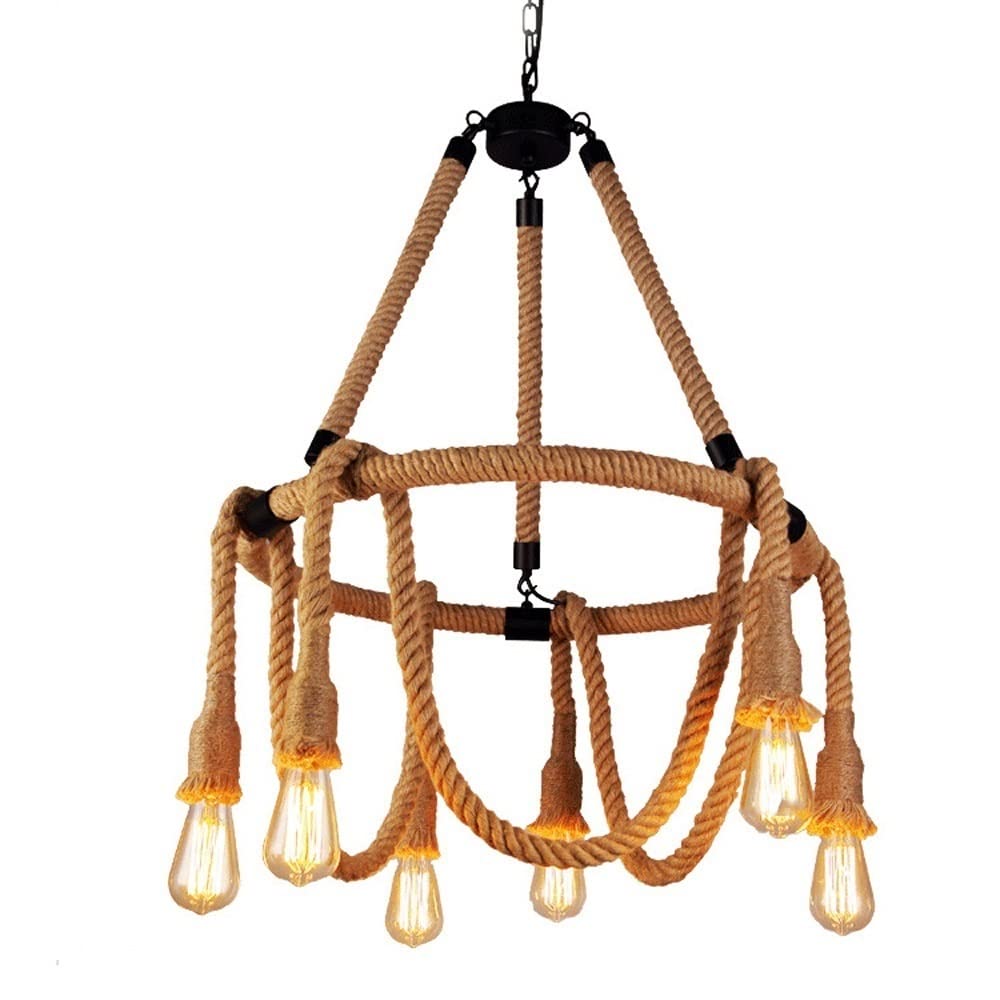 Lustre araignée rétro 6 lumières suspension industrielle vintage E27