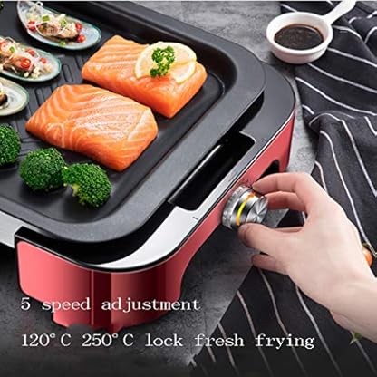 haozai Kontaktgrill - Elektrogrill - Elektrischer Tischgrill 1000 W - Antihaft Beschichtetes Edelstahl - Abnehmbare… – Bild 5