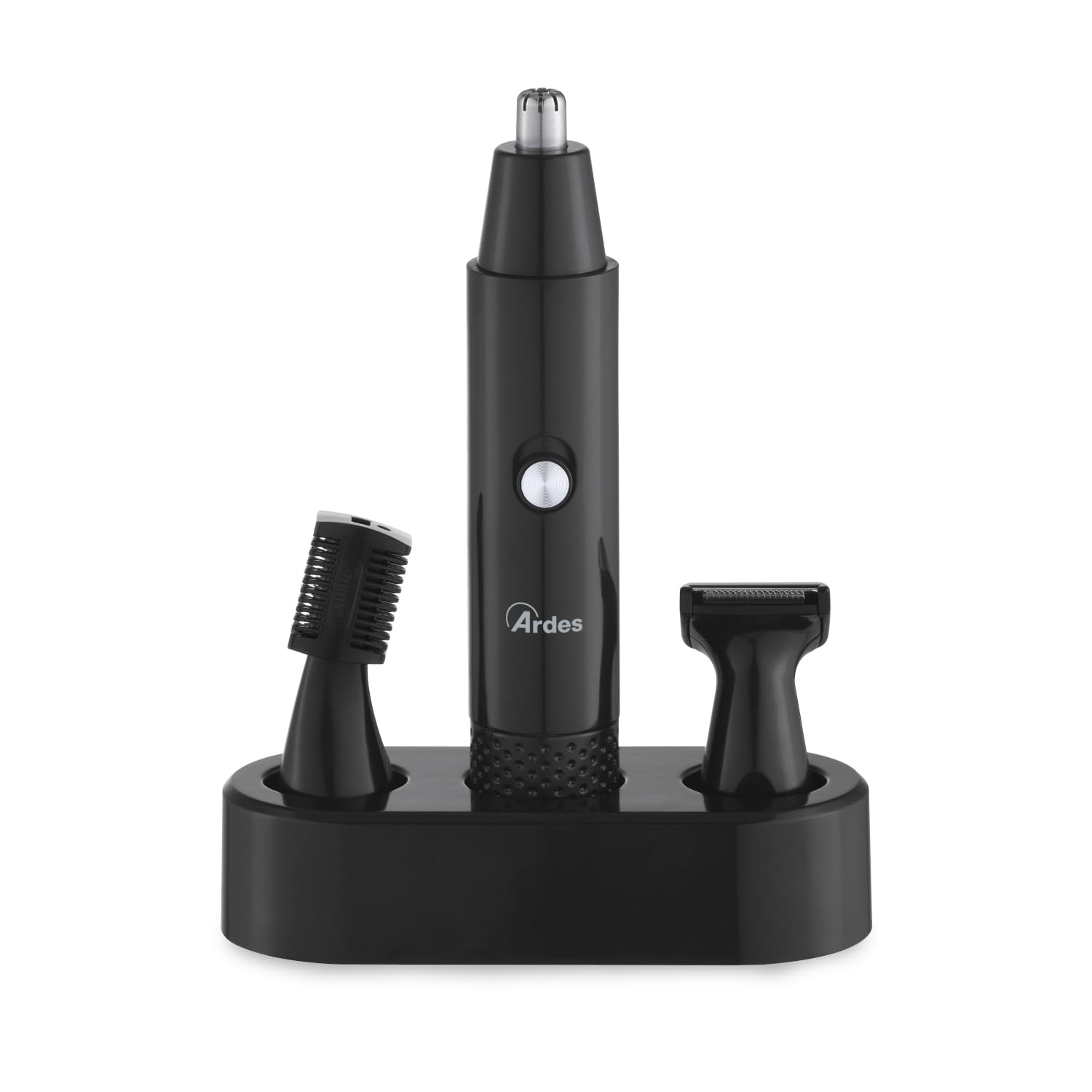 Ardes TRIMMY SET Tagliapeli Professionale 3 in 1 per Naso, Orecchie e Barba con Rifinitore Compatto, 4 Accessori e Kit di Pulizia