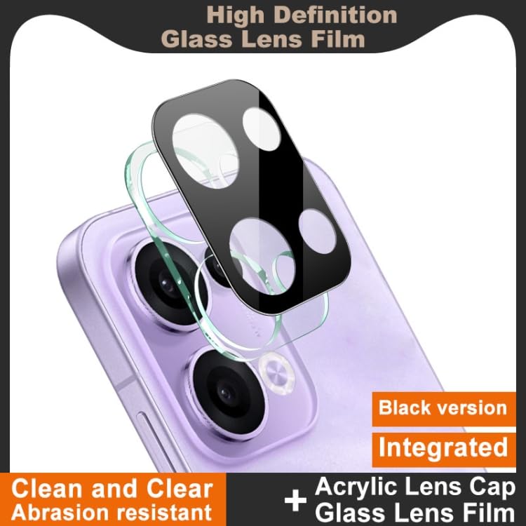 Image of FabeKee Glass Camera Lens Protector For OPPO Reno13 5G [9H Hardness] [6D Lens Protector ] [Easy Installation] Black (OPPO Reno13)