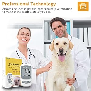 Pet Blood Glucose Meter for Dog Cat with 50 Test Strips, Blood Suger Monitor Kit,Blood Glucose Monitoring System for Dog/Cat Diabetes.