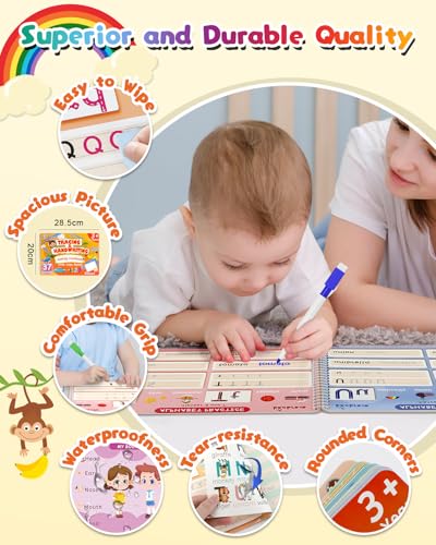 preschool learning activities 37 themes tracing activity books ages 3-8 toddler handwriting practice letter tracing for kids preschool kindergarten workbooks christmas birthday gifts