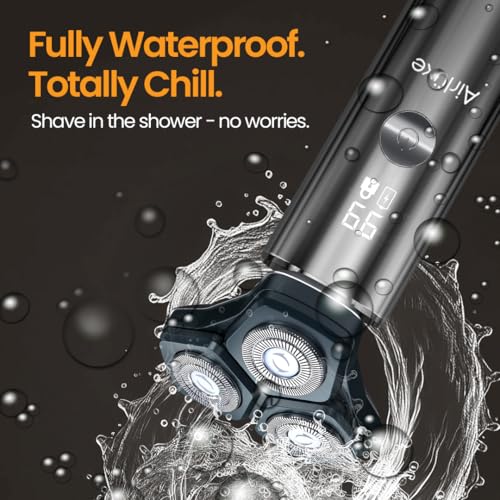 Image of Airluxe ShaveMate Electric Shaver for men use with or without foam Rechargeable Beard Razor Machine for Clean Shaving Professional Grooming 1 year replacement warranty
