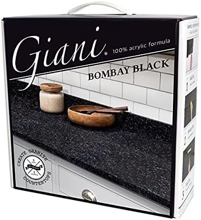 Giani Granite Countertop Paint Kit 2.0-100% Acrylic (Bombay Black)