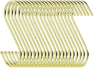 Swatowot 30 Pack Heavy Duty S Hooks 9 cm S Shaped Hanging Hooks Large Hangers for Kitchen, Bathroom, Bedroom and Office
