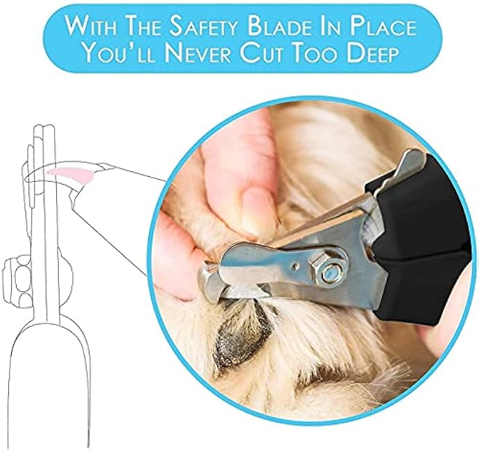 Candure Dog Nail Clippers and Trimmer with Safety Guard to Avoid Over-Cutting Toe Nails Professional Grooming Pet Nail Clipper with Nail File for Small Medium-Large Breeds-29WAw3mG