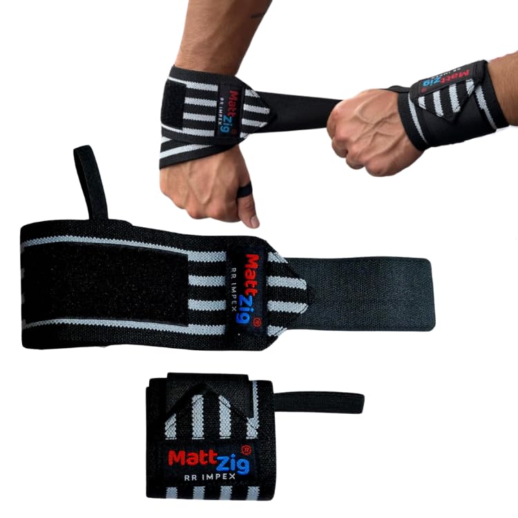 MattZig® Enduro Wrist Support Wrap– Heavy-Duty, Extra-Wide, Reinforced Stitching, Secure Thumb Loop | Perfect for Gym, Powerlifting, Sports & Workouts | Made in India-image-20