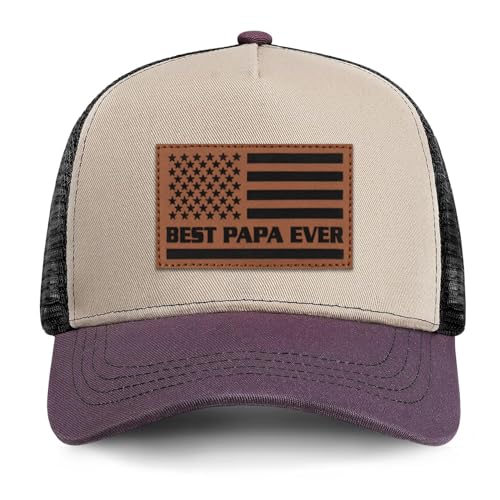 Image of Papa Gifts from Grandkids American Flag Cap Papa Hat for Grandpa