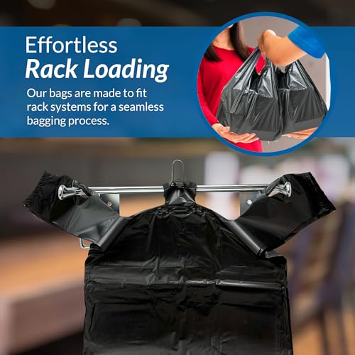 Reli. 350 Pack Black Shopping Bags