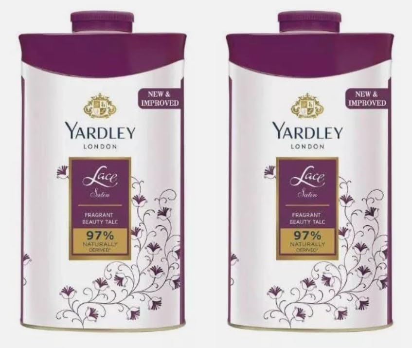 NM SELECT 2 x 100gm Yardley London Perfumed Talcum Powder Lace Satin