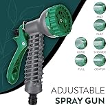 Green Haven Garden Hose Pipe Reel – 10m / 32ft Lightweight Compact Hosepipe with 7-Pattern Spray Nozzle Gun, Easy Wind Mini Hose Reel for Small Gardens, Balconies & Outdoor Cleaning - Image 2