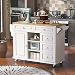 Rolling Kitchen Island With Drop Leaf & Power Outlet - Mobile Cart With Drawers
