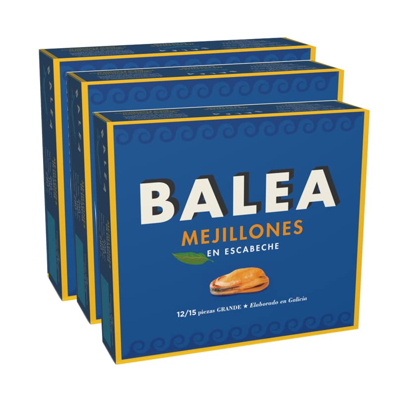 Mejillones de nueva zelanda en escabecha 12/15 piezas BALEA (PACK DE 3 UNIDADES)
