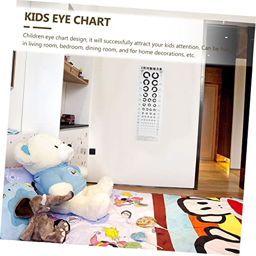 Garneck Sehtest Tafel Mit Landolt Ringen Und Snellen Chart – Augen Diagramm Für Präzise Sehprüfung - Ideal Für Schule Und Zuhause - Inklusive Hand Pointer Zur Einfachen Anwendung
