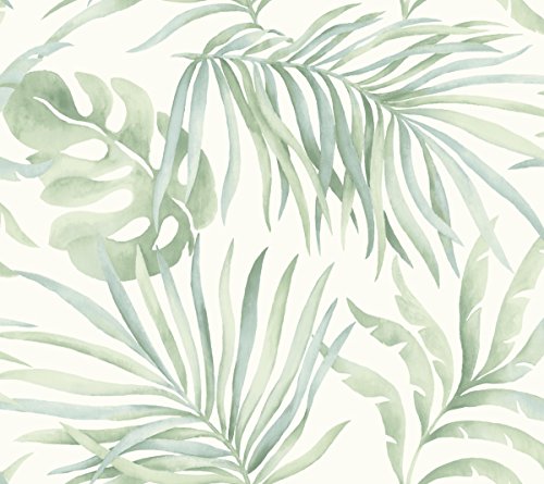 York Wallcoverings Candice Olson Tranquil Light Green Palm Wallpaper