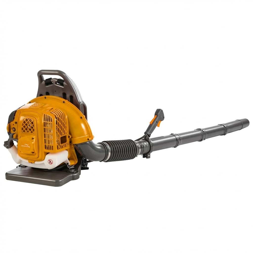 Souffleur de feuilles professionnel à gaz - Système de souffleur à 2 temps haute performance 63CC/665 CFM avec design confortable pour un entretien complet de la propriété (GB655 PRO)