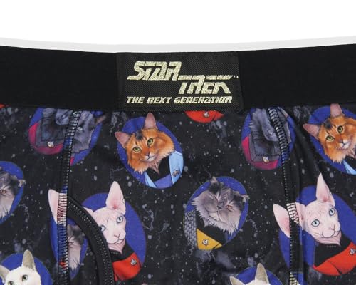 Calzoncillos tipo bóxer Star Trek hombre ropa interior divertida con estampado de gato 3