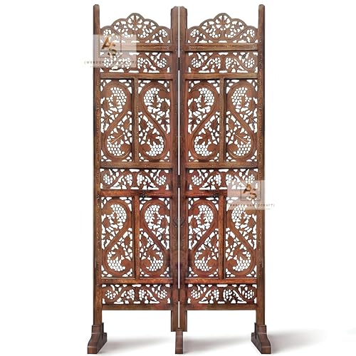 Image of Partition for Living Room,Divider,Partition Wall Divider Screen Separator, Wall Panel Divider for Hall | Bedroom |Office | Puja Room | Restaurant S Design (2- Panels with Stands)