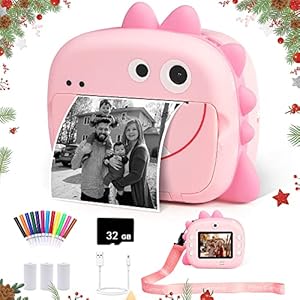 WQ Kids Camera, WiFi Instant Print Camera with 32GB Memory Card, Selfie Video Camera for Kid with Dual Lens, Print Paper…