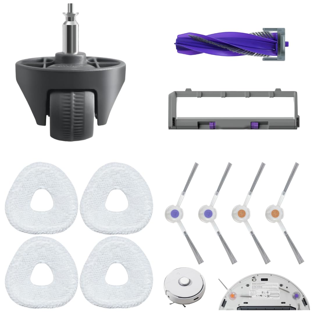 Keyisha Replenishment Kit for Narwal Freo X Ultra| Z Ultra, Roller Brush, Premium Mop Pads, Side Brushes, Castor Wheel, Brush Housing-image-43