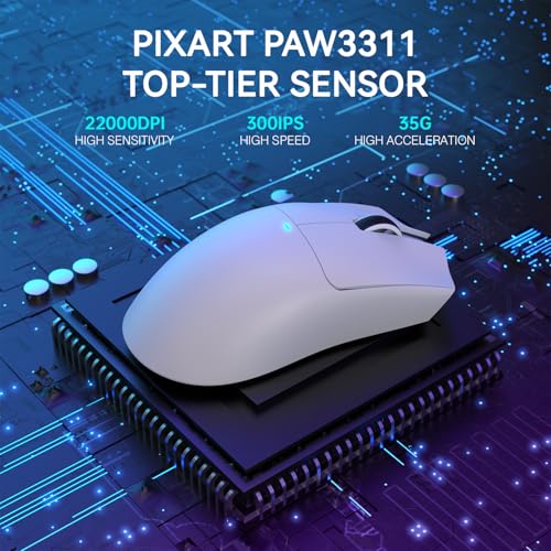 ATTACK SHARK Mouse X11 leve sem fio para jogos com base de carregamento RGB, Tri-Mode-2.4G/USB-C com