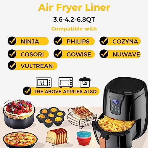 Accessories For Air Fryer, 15Pcs Air Fryer Accessories For 3.0Qt-5.8Qt Cosori Gowise Phillips Ninja Cozyna Air Fryers #TOP6