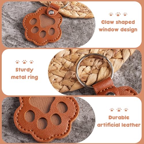 5PCS Pet Hair Storage Keychain, Pet Dog Cat Hair Collector Paw Shaped fur keepsake Keychains, Pet Enthusiast Commemorative Gift - Image 3