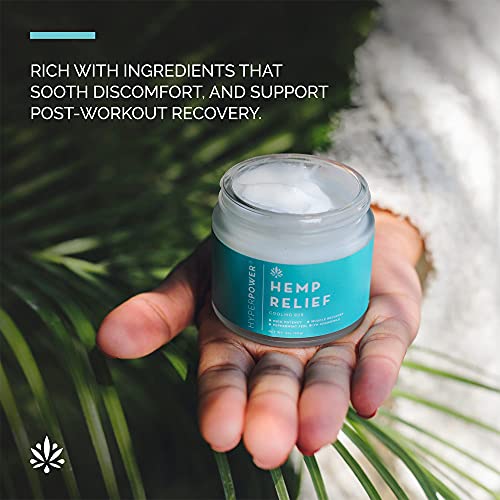 HyperPower Hemp Cooling Muscle Rub Cream, Hemp Oil for Post Workout Muscle Recovery Lotion, Plant based Post Workout Rub… - Image 7