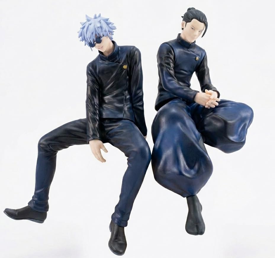 Image of Anime Action Figure 30 cm | Cool White Hair Character PVC Collectible Figurine | Sitting Pose Statue Toy for Home Decor, Desk & Gift for Fans