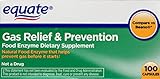 Equate Gas Relief & Prevention Food Enzyme Dietary Supplement, 100ct, Compare to Beano