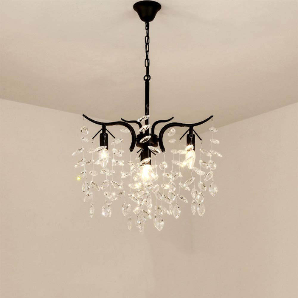 Plafonnier encastré moderne en cristal noir pour illuminer votre chambre