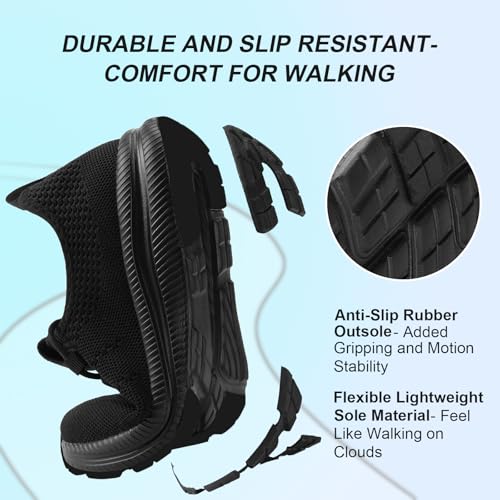Image of Wide Toe Box Shoes Women Non-Slip Wide Width Sneakers Ultra Light Extra Wide Road Running Shoes for Women Breathable Tennis Walking Gym Workout Trainer 6-12