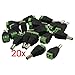 TOOGOO(R) 20 Pcs 2.1 x 5.5mm DC Power Male Connector Plug for CCTV Camera