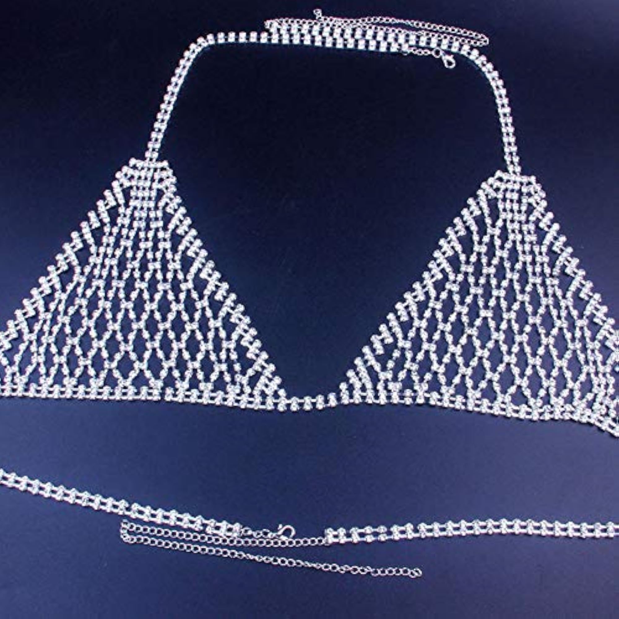 Women's Rhinestone Bling Bra Body Chain Jewelry
