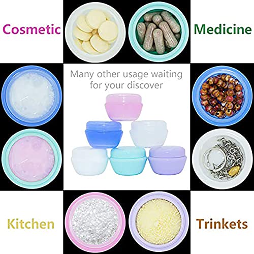 Travel Accessories Toiletry Containers, 1 oz Plastic Little Jars for Creams, Compact Travel Size Containers with Leak proof Lids for Face Hand Body Cream (6 Pieces)2