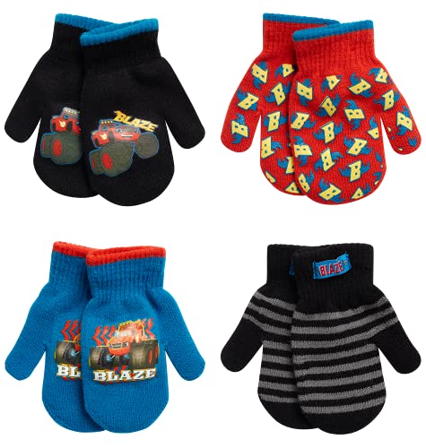 Image of Nickelodeon Boys 4 Pack Mitten or Glove Set: Paw Patrol and Blaze (Toddler /Little Boys)