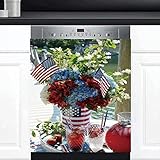 Ameican Flag Dishwasher Magnet Sticker Patriotic Country Refrigerator Door Magnetic Cover,Ameica Flo