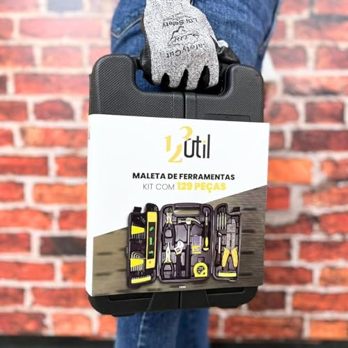 Jogo De Ferramentas Manuais Completo Com Maleta Organizadora129 Peças, Cada ferramenta é fabricada c
