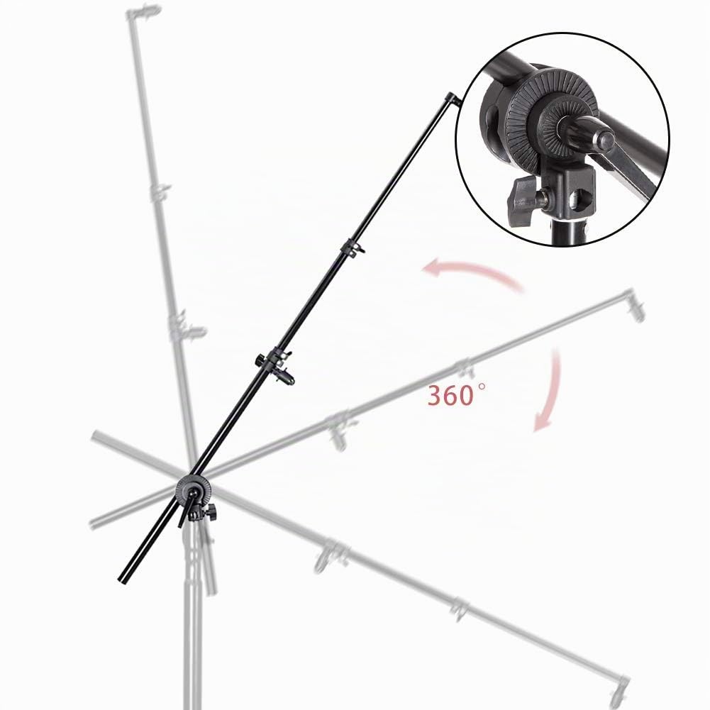 Panneau réflecteur PYXEL STUDIO Porte-Bras avec Roue poignée pivotante Pince à Une tête inclus Girafe trépied pour réflecteur 65-174cm Aluminium